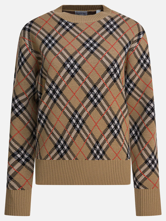 Crewneck sweaters Check  Beige - Burberry Women | PLP | VIETTI Online Store 
