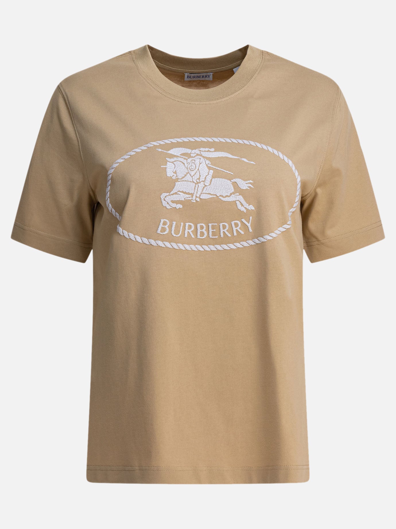 Burberry T-shirt with Knight Stamp 12539255_S Beige thumbnail_1