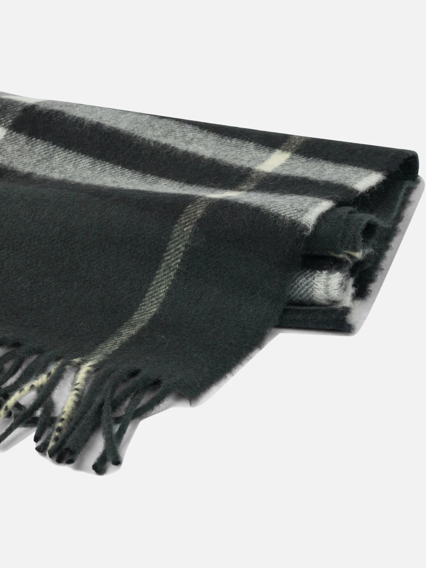 Fringed scarves 100% cashmere  Green - Burberry Women | PDP | VIETTI Online Store | thumbnail_2