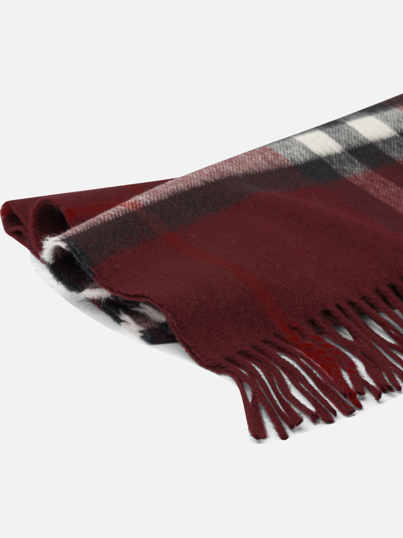 Fringed scarves 100%cashmere  Bordeaux - Burberry Men | PDP | VIETTI Online Store | Zoom-Modal_2
