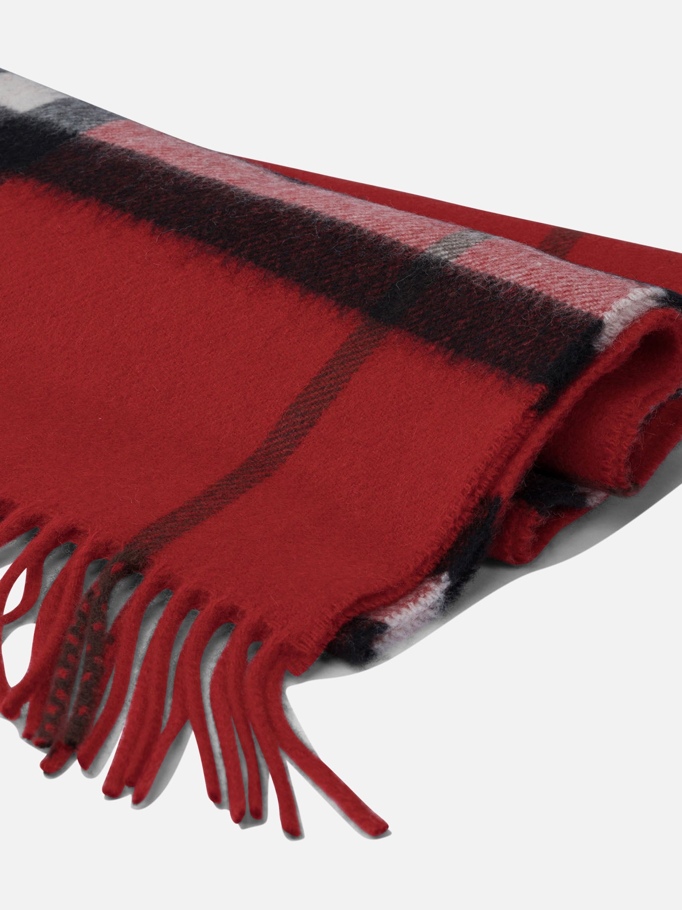 Fringed scarves 100% cashmere  Red - Burberry Men | PDP | VIETTI Online Store | Zoom-Modal_2
