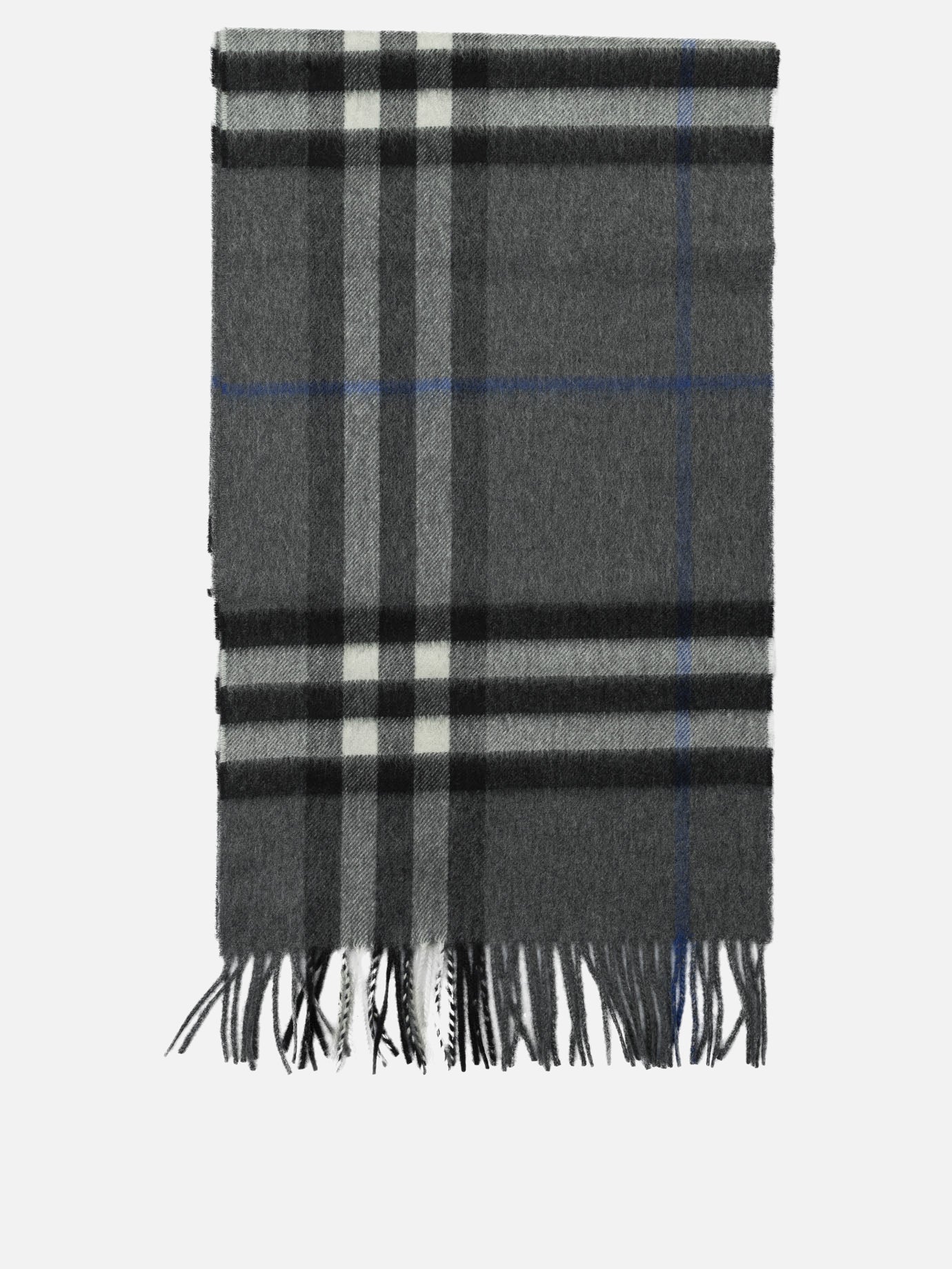 Fringed scarves 100%cashmere  Grey - Burberry Men | PDP | VIETTI Online Store | thumbnail