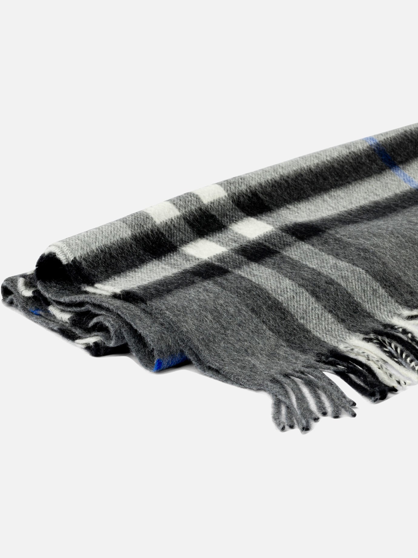 Fringed scarves 100%cashmere  Grey - Burberry Men | PDP | VIETTI Online Store | Zoom-Modal_2
