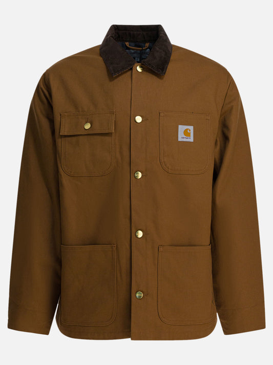 Quilted & Utility Jackets Logo  Brown - Carhartt WIP Men | PLP | VIETTI Online Store 

