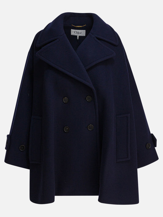 Long coats Solid colour  Blue - Chloé Women | PLP | VIETTI Online Store 
