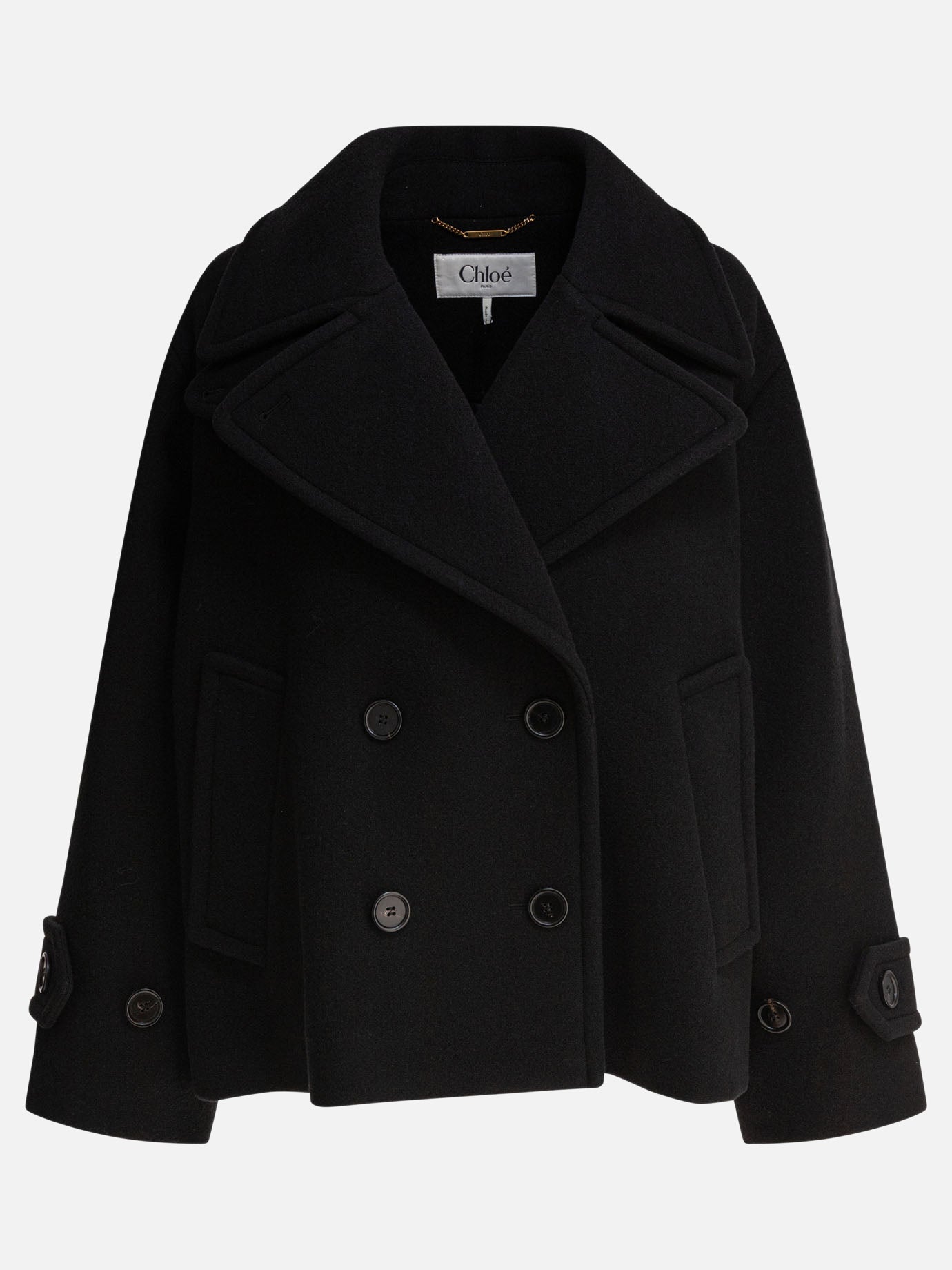 Short coats Solid colour  Black - Chloé Women | PDP | VIETTI Online Store | thumbnail