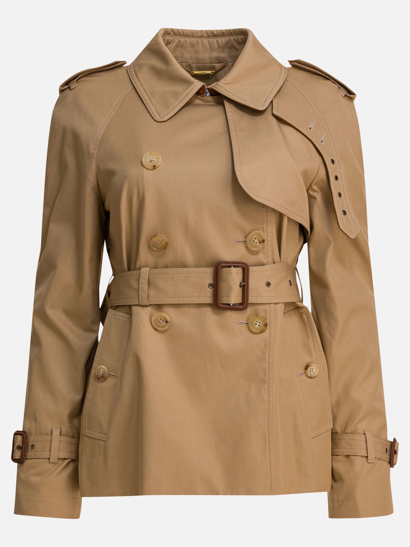 Raincoats & Trench coats Solid colour  Beige - Chloé Women | PDP | VIETTI Online Store | Zoom-Modal

