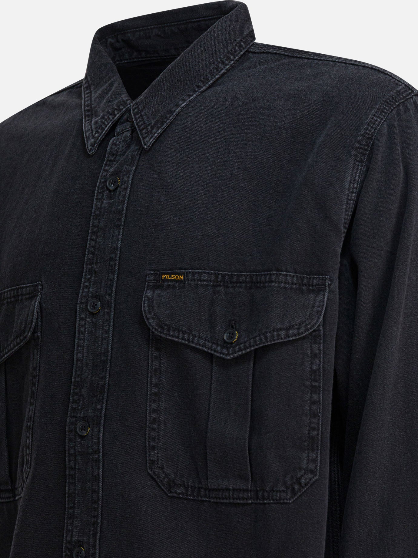 Overshirt jackets Solid colour  Black - Filson Men | PDP | VIETTI Online Store | thumbnail_4