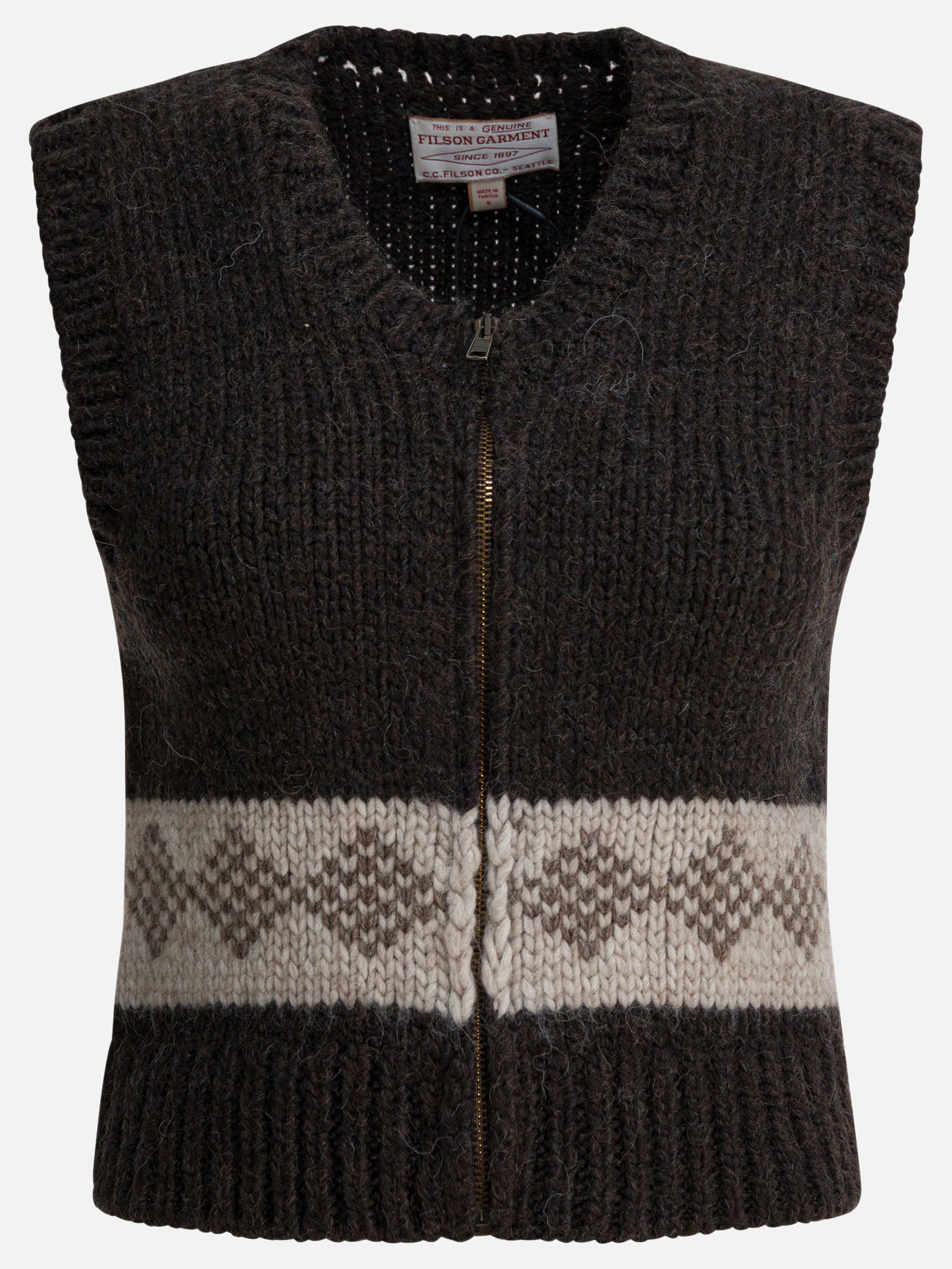 Vests Textured knit  Brown - Filson Women | PDP | VIETTI Online Store | Zoom-Modal
