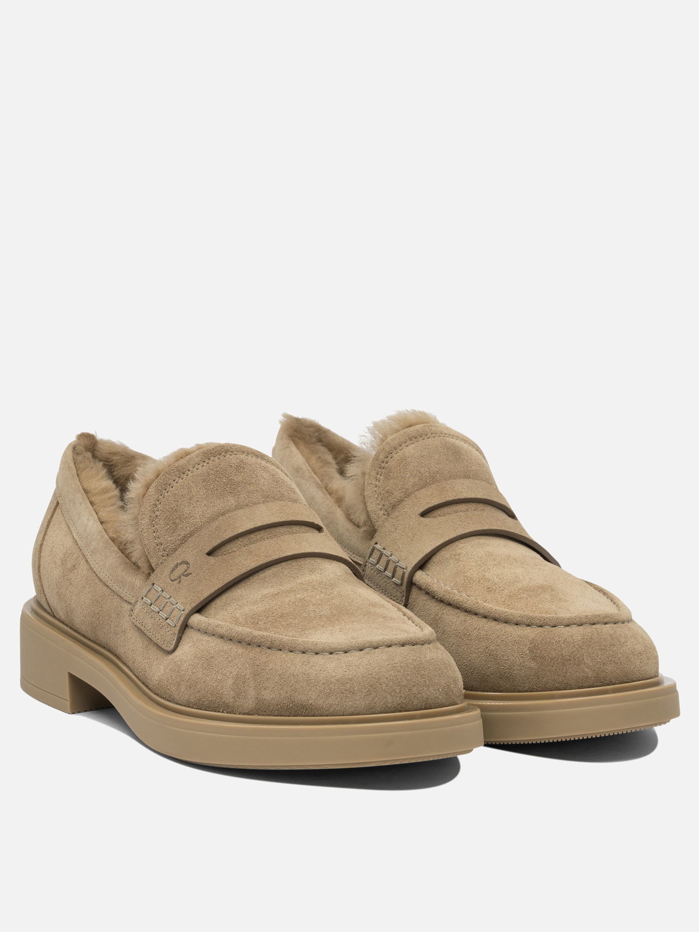 Loafers 100% calf leather - 100% rubber  Beige - Gianvito Rossi Women | PDP | VIETTI Online Store | Zoom-Modal_2
