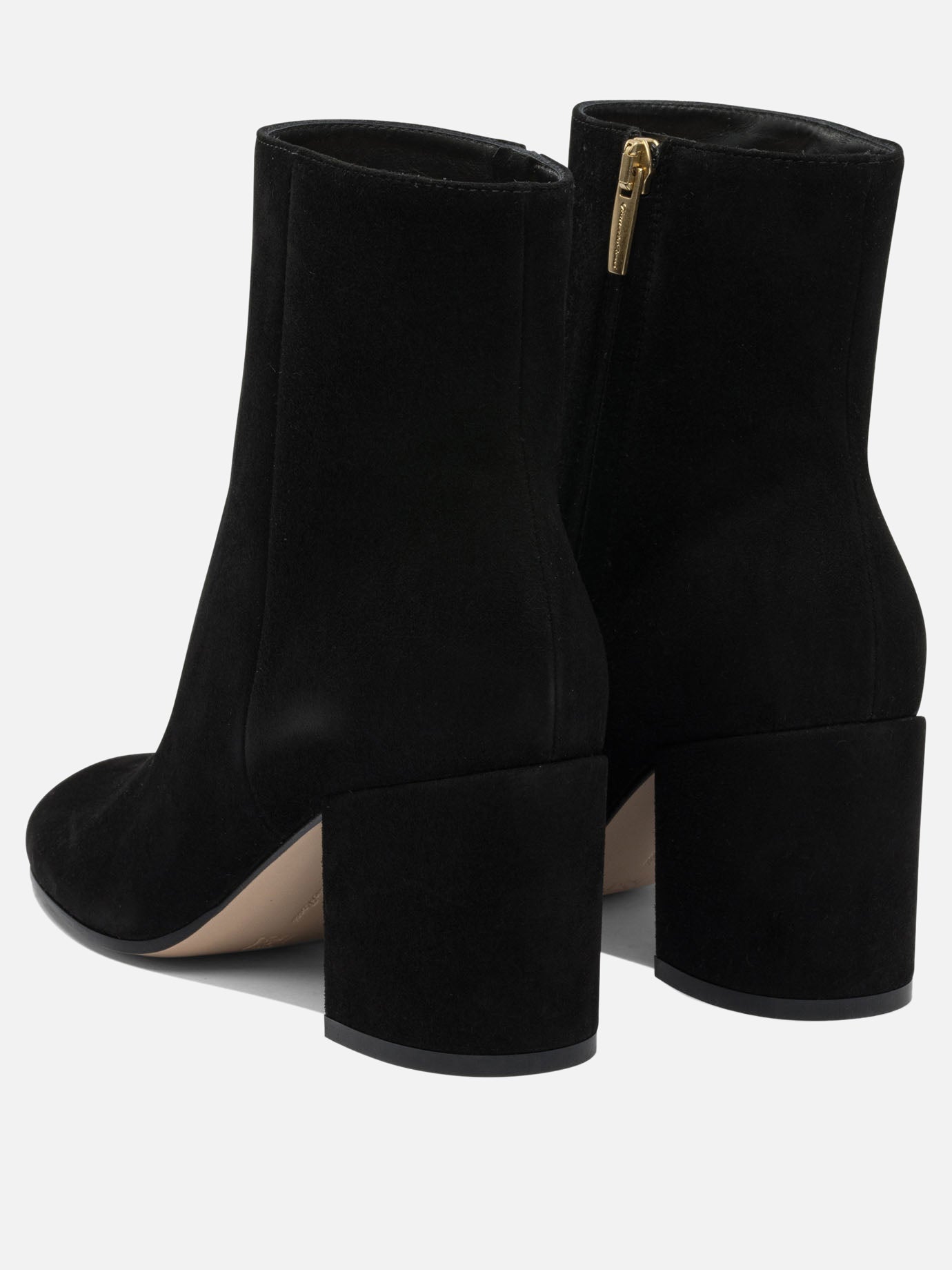 Zipped boots 100% suede - 100% leather  Black - Gianvito Rossi Women | PDP | VIETTI Online Store | thumbnail_4