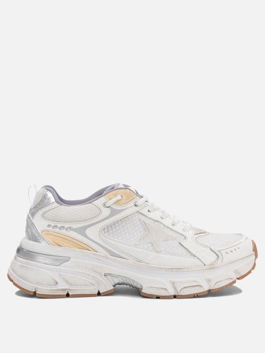 Low top sneakers 49% polyester 30% cow leather 12% polyurethane textile 9% ovine leather - 100% rubber  White - Golden Goose Women | PLP | VIETTI Online Store 
