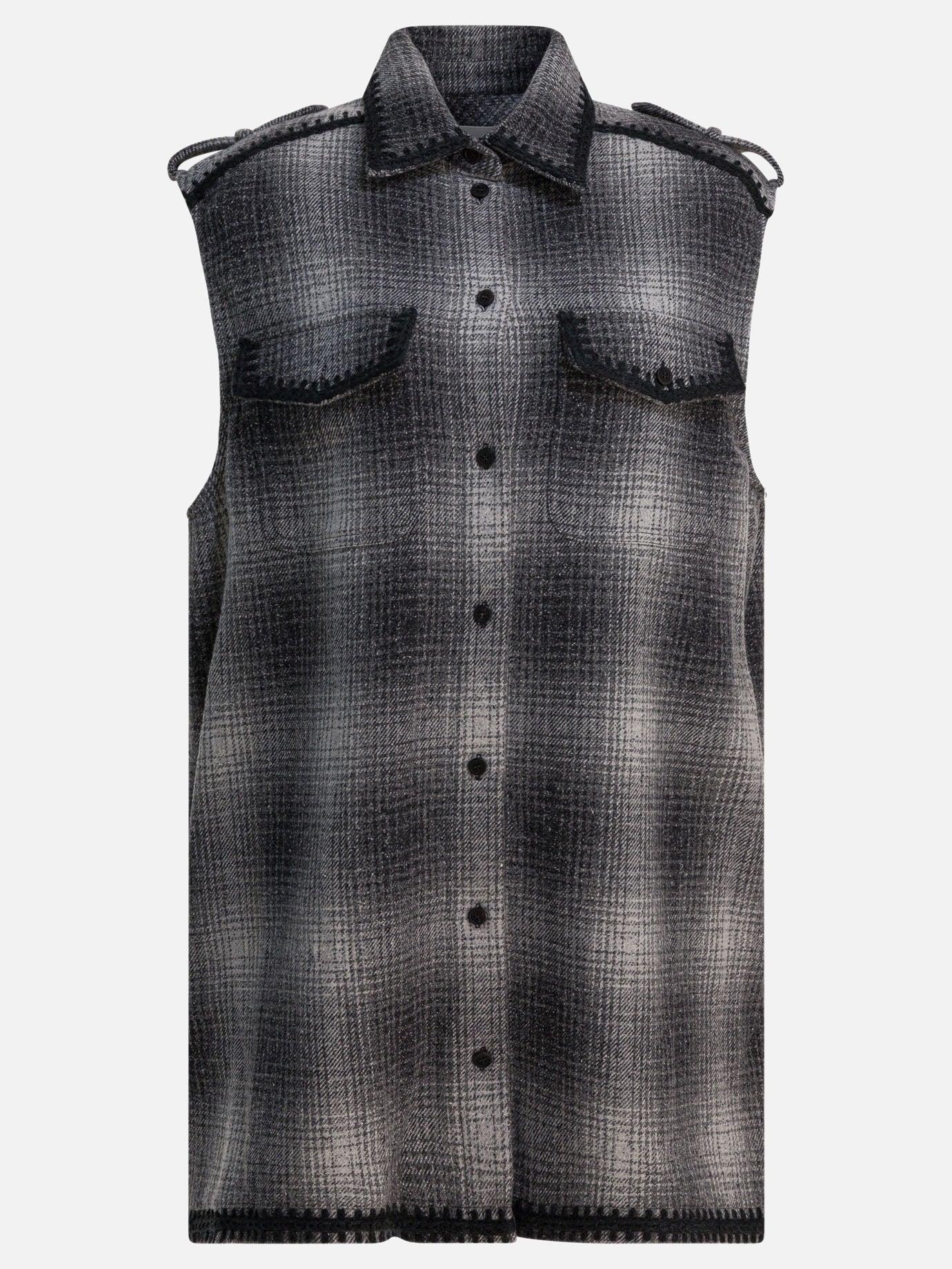 Mini dresses Check  Grey - Golden Goose Women | PDP | VIETTI Online Store | thumbnail