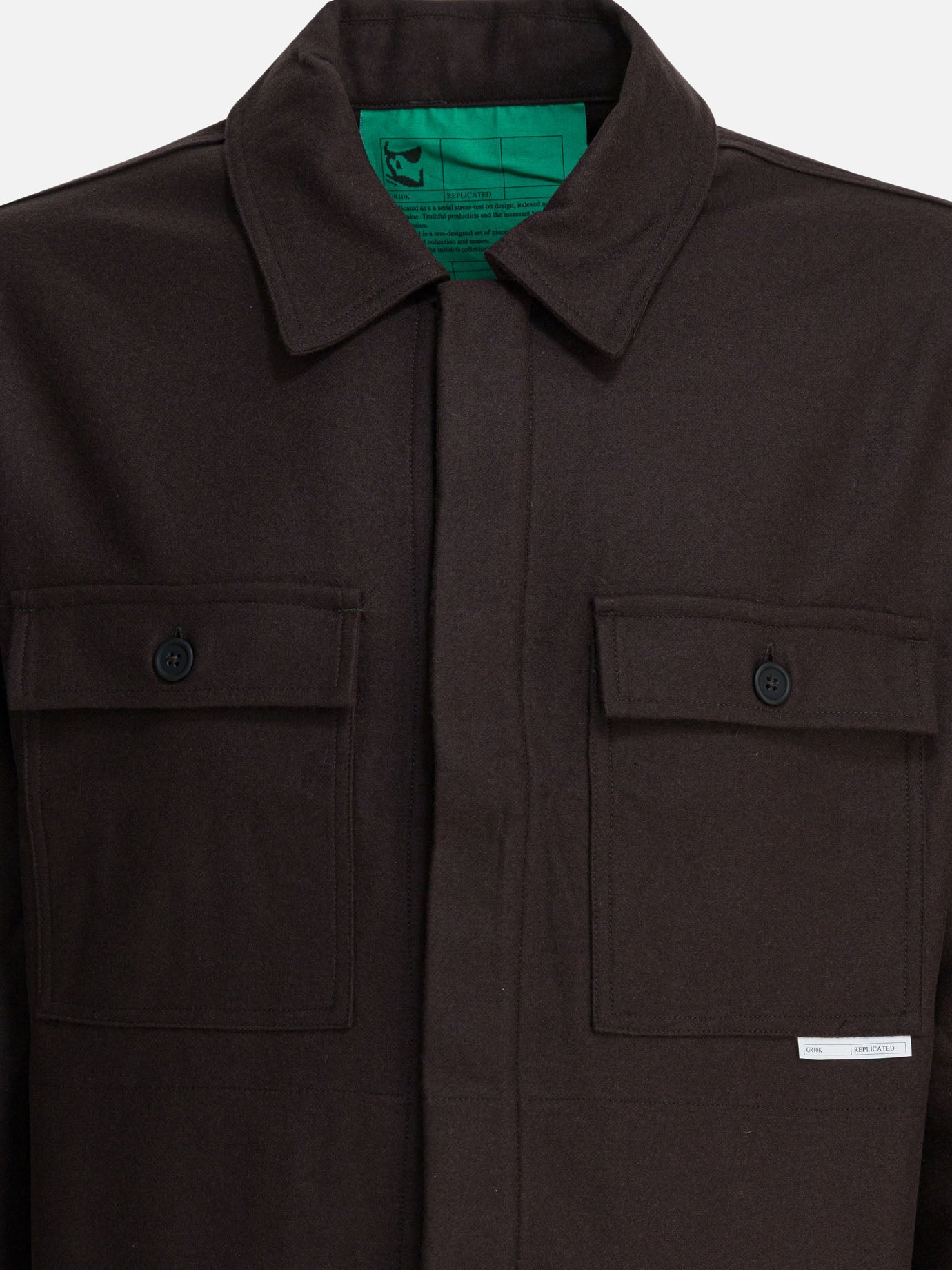 Overshirt jackets Tinta unita  Brown - Gr10K Men | PDP | VIETTI Online Store | Zoom-Modal_3
