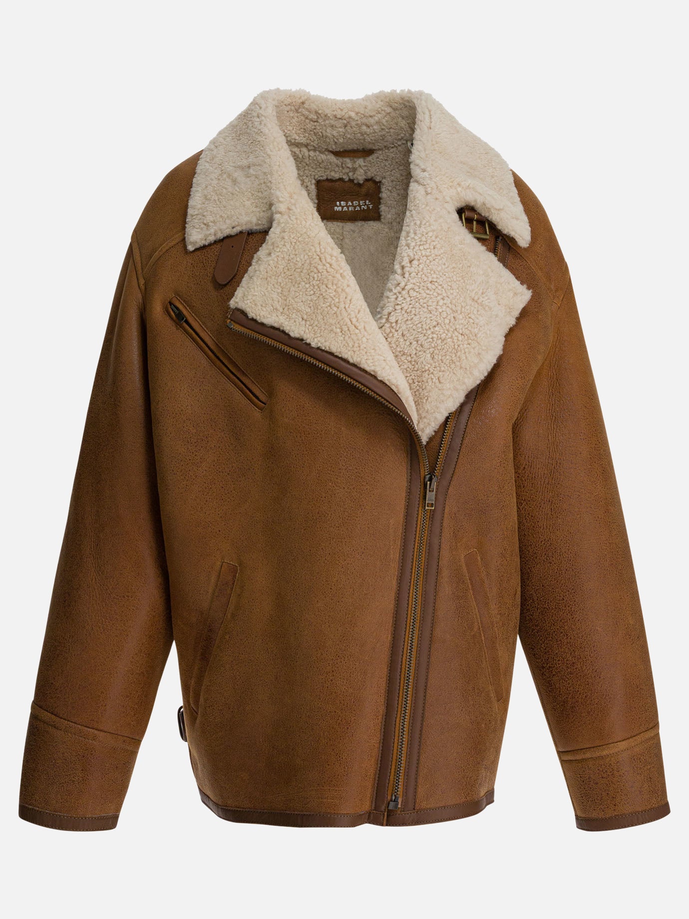Shearling jackets Solid colour  Brown - Isabel Marant Women | PDP | VIETTI Online Store | Zoom-Modal
