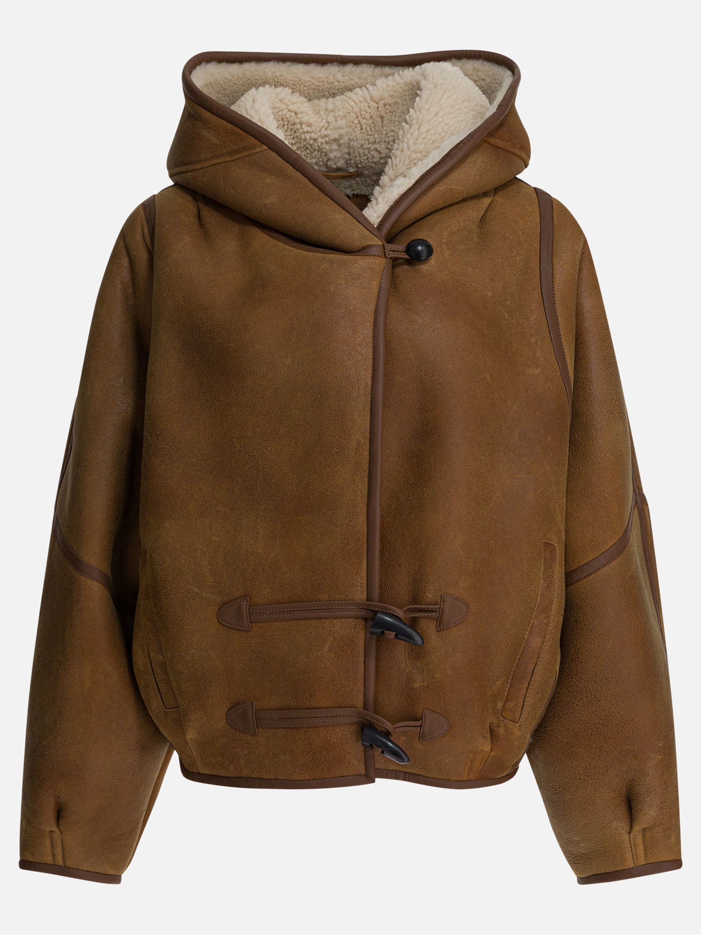 Shearling jackets Solid colour  Brown - Isabel Marant Women | PDP | VIETTI Online Store | Zoom-Modal
