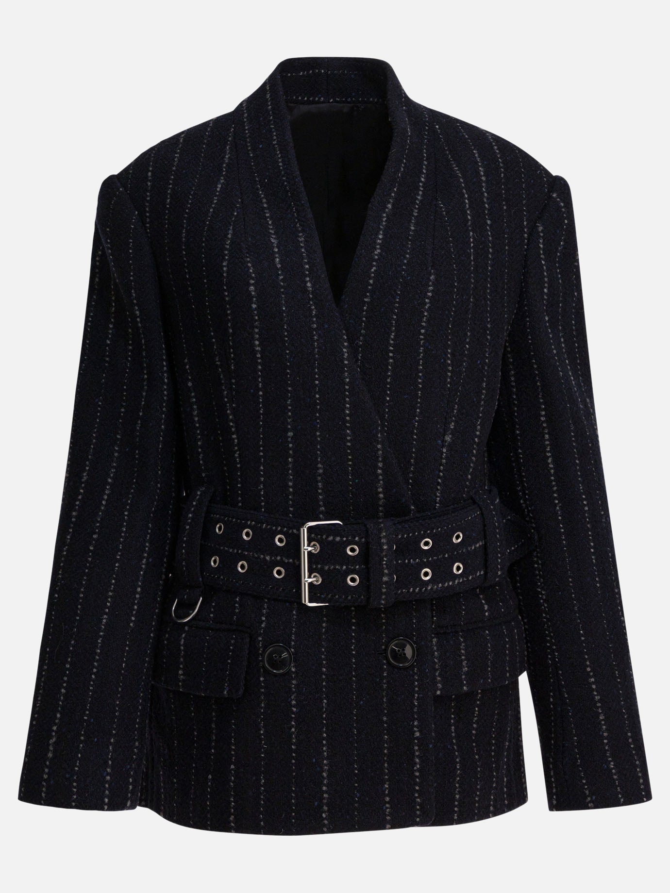 Short coats Pinstripe  Blue - Isabel Marant Women | PDP | VIETTI Online Store | thumbnail