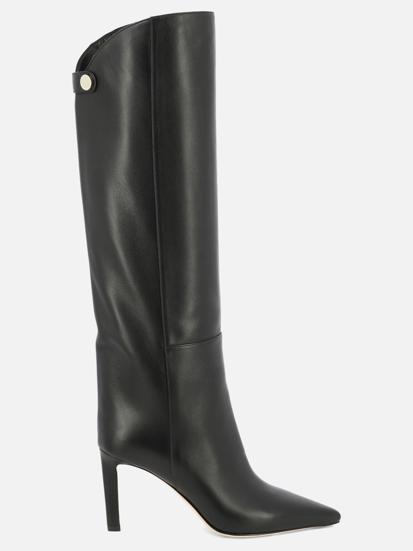 Knee-high 100% calf - 95% calf 5% rubber  Black - Jimmy Choo Women | PDP | VIETTI Online Store | thumbnail