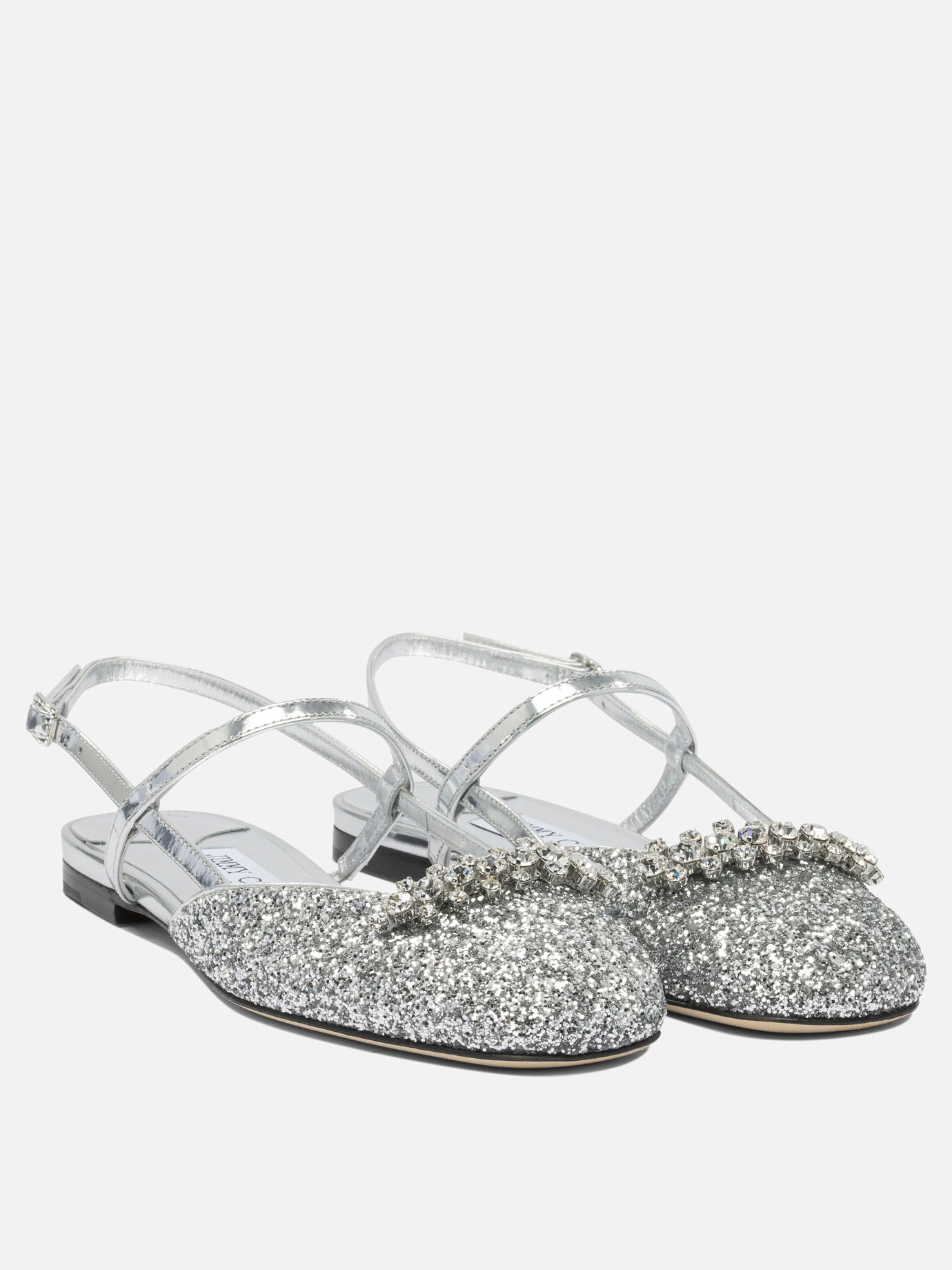 Flat sandals 100% calf - 100% calf  Silver - Jimmy Choo Women | PDP | VIETTI Online Store | Zoom-Modal_2
