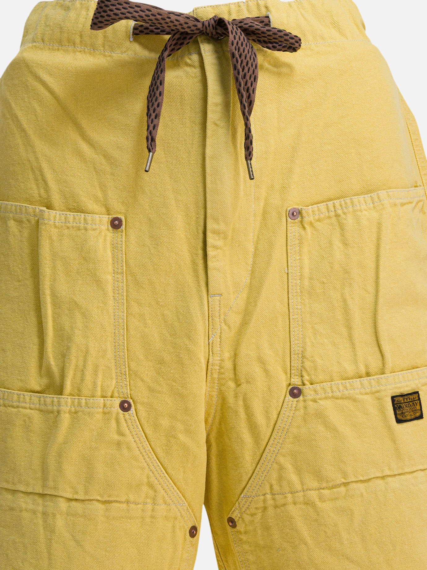 Drawstring shorts Solid colour  Yellow - KAPITAL Men | PDP | VIETTI Online Store | thumbnail_3