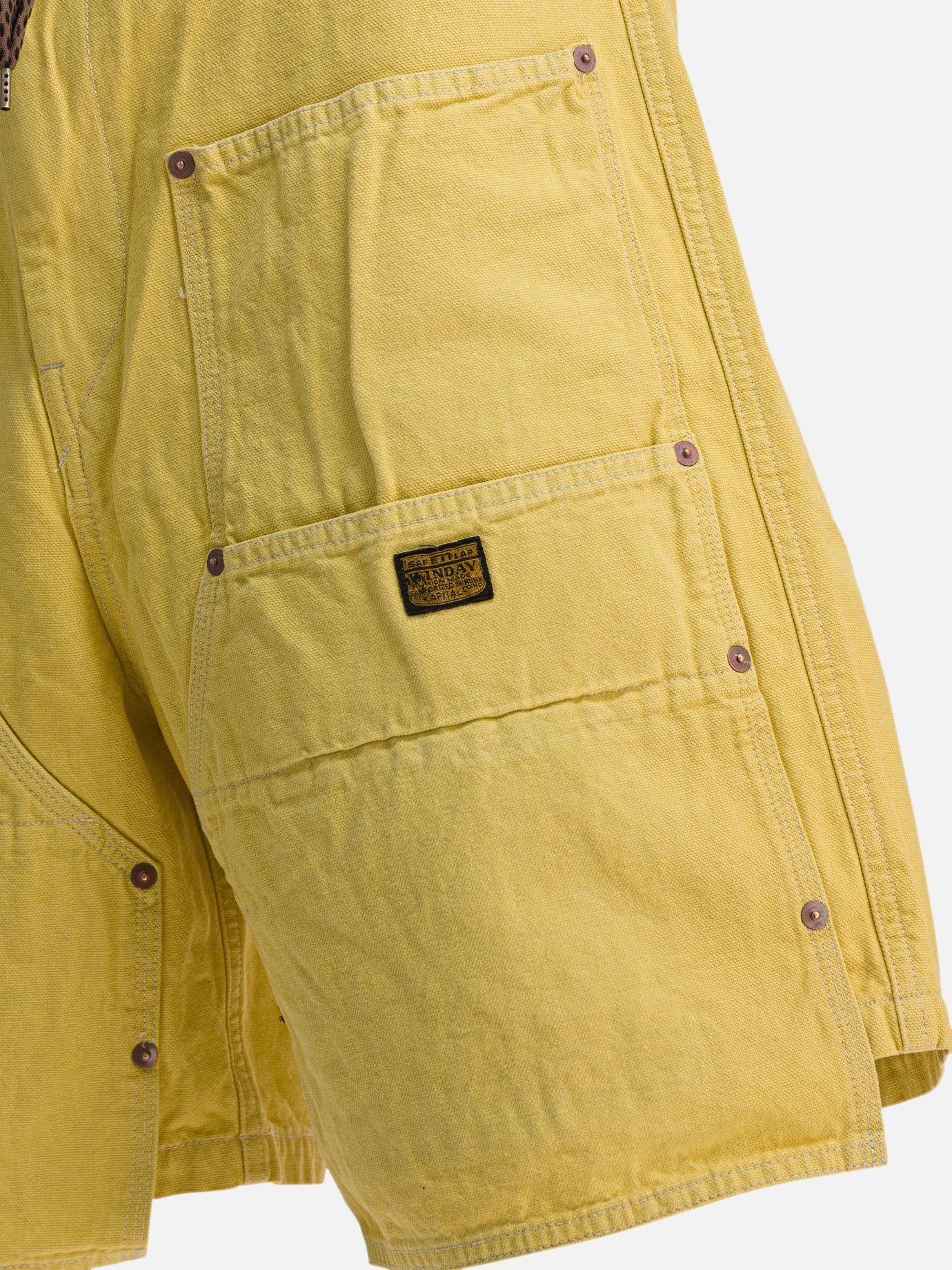 Drawstring shorts Solid colour  Yellow - KAPITAL Men | PDP | VIETTI Online Store | Zoom-Modal_4
