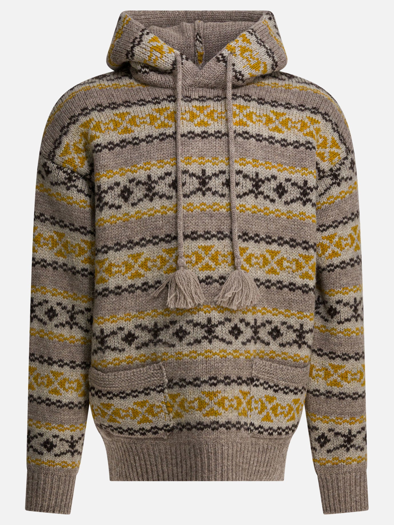 Hooded sweaters Textured knit  Yellow - KAPITAL Men | PDP | VIETTI Online Store | thumbnail