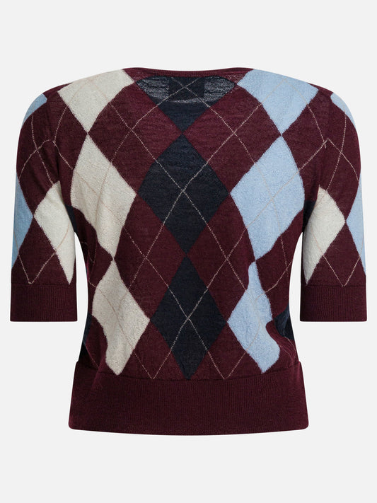 Crewneck sweaters Argyle  Bordeaux - Khaite Women | PLP | VIETTI Online Store | 2
