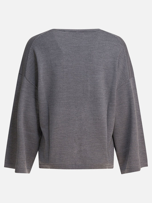 Crewneck sweaters Solid colour  Grey - Khaite Women | PDP | VIETTI Online Store | 2

