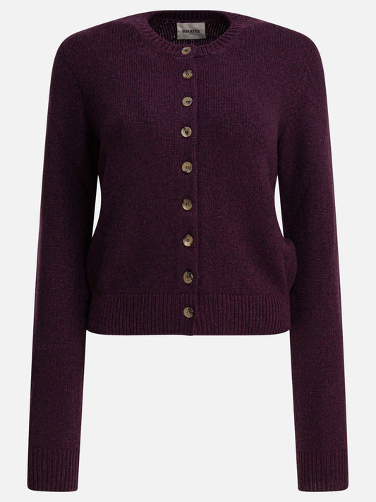 Crewneck sweaters Solid colour  Purple - Khaite Women | PDP | VIETTI Online Store 
