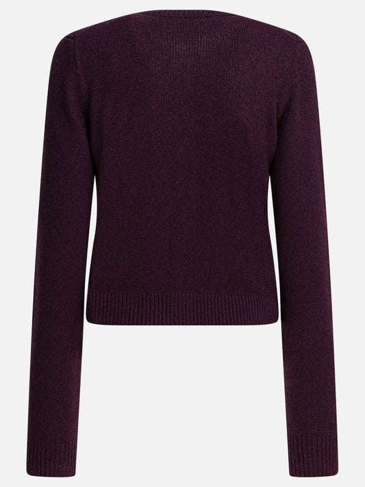 Crewneck sweaters Solid colour  Purple - Khaite Women | PDP | VIETTI Online Store | 2

