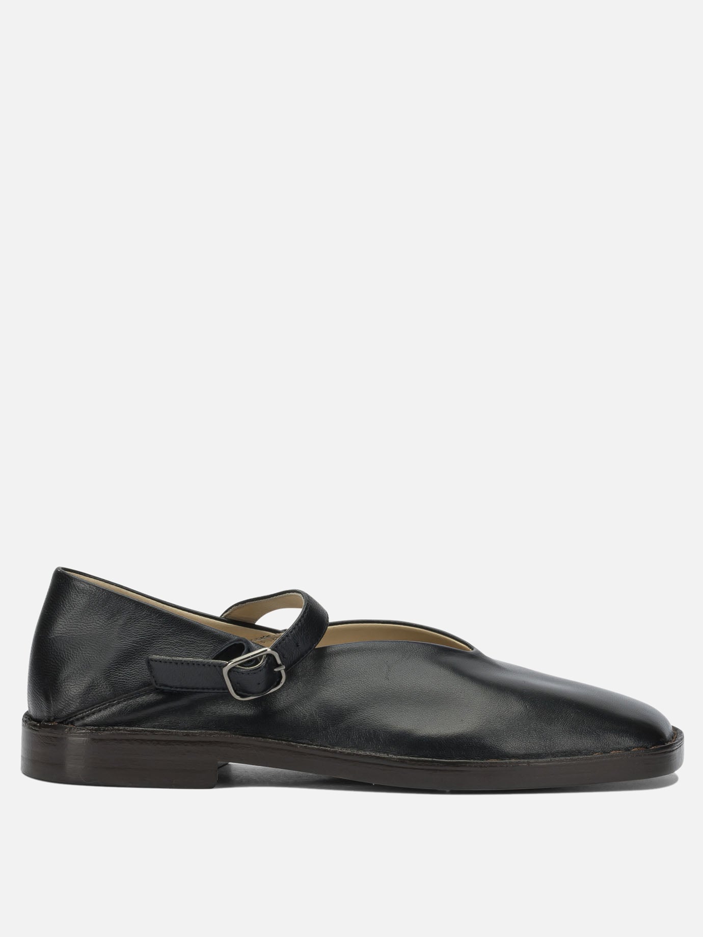 Mary Jane ballet flats 100% calf leather  Black - Lemaire Women | PDP | VIETTI Online Store | Zoom-Modal

