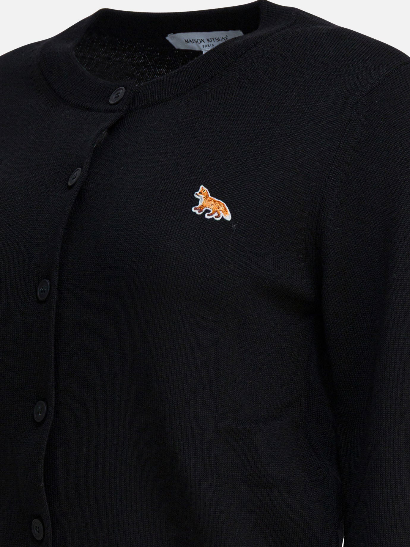 Cardigans Logo  Black - Maison Kitsuné Women | PDP | VIETTI Online Store | thumbnail_4