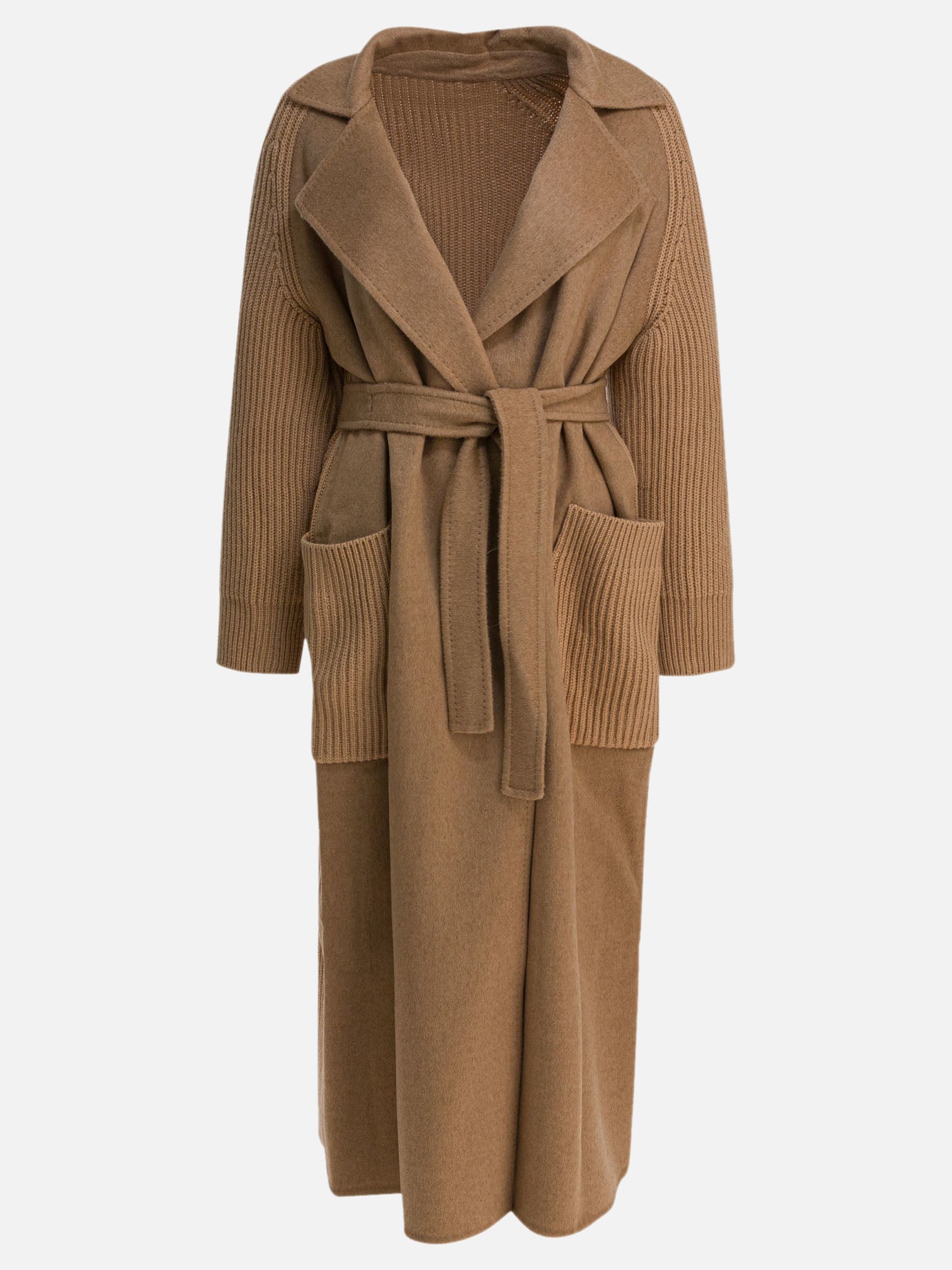 Long coats Solid colour  Brown - Max Mara Women | PDP | VIETTI Online Store | thumbnail