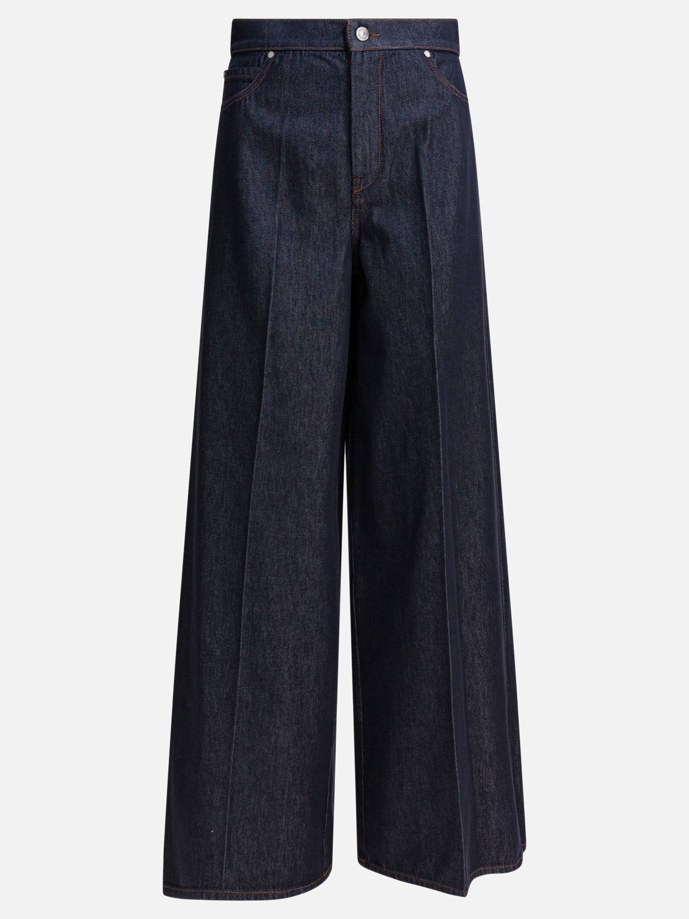 Wide-leg jeans Solid colour  Blue - Max Mara Women | PDP | VIETTI Online Store | Zoom-Modal

