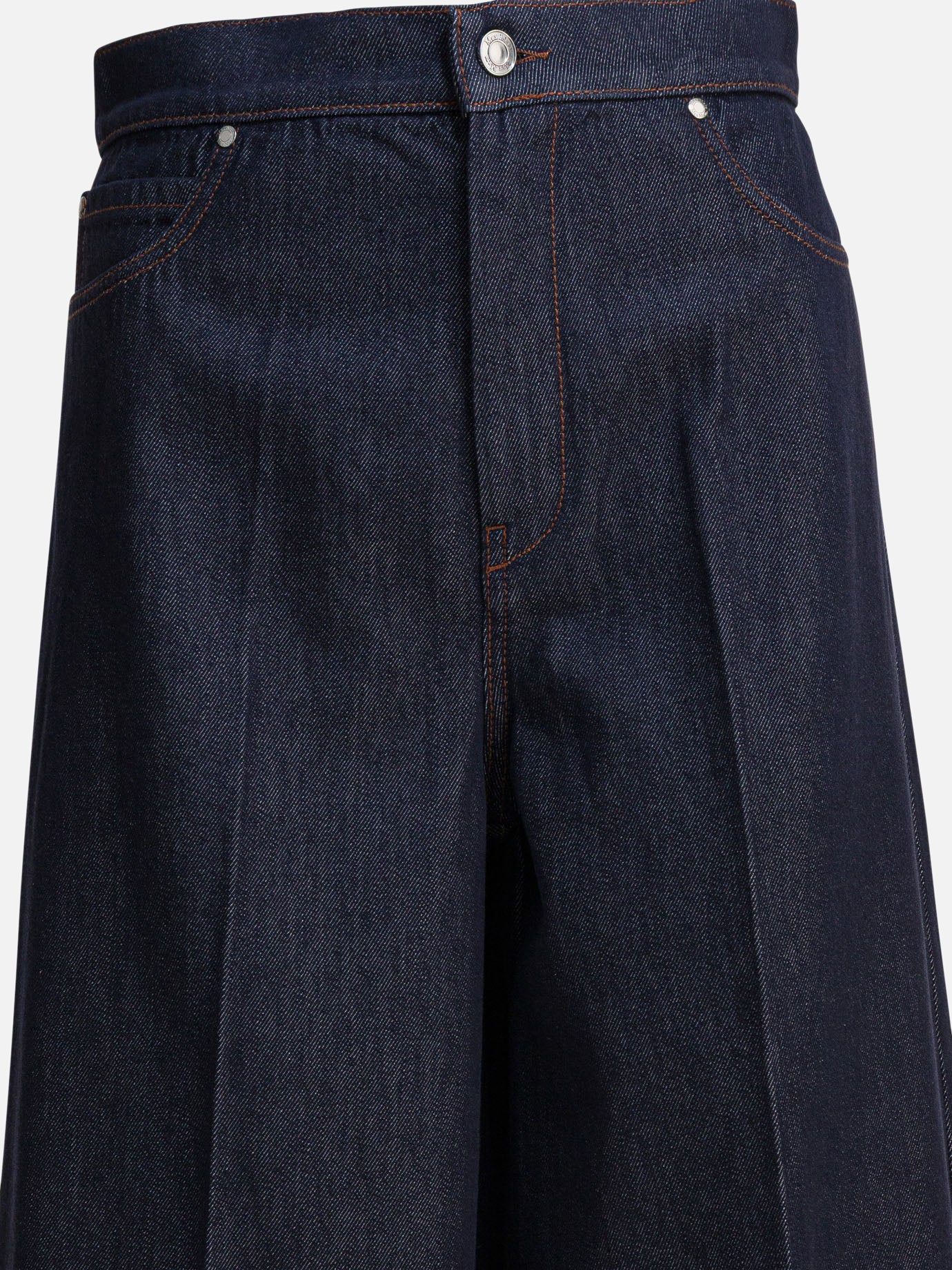 Wide-leg jeans Solid colour  Blue - Max Mara Women | PDP | VIETTI Online Store | thumbnail_3