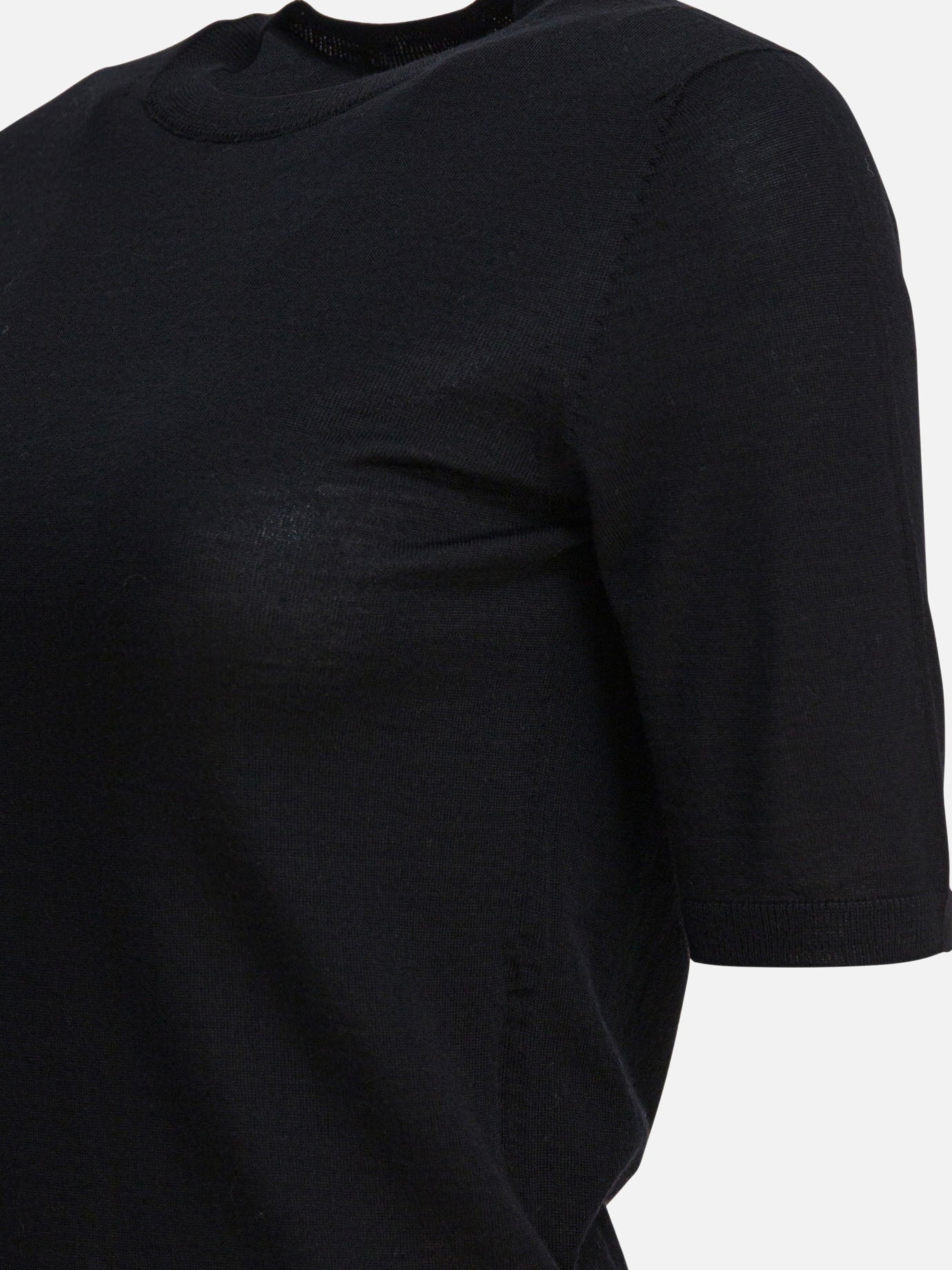 Crewneck t-shirts Solid colour  Black - Max Mara Women | PDP | VIETTI Online Store | thumbnail_4