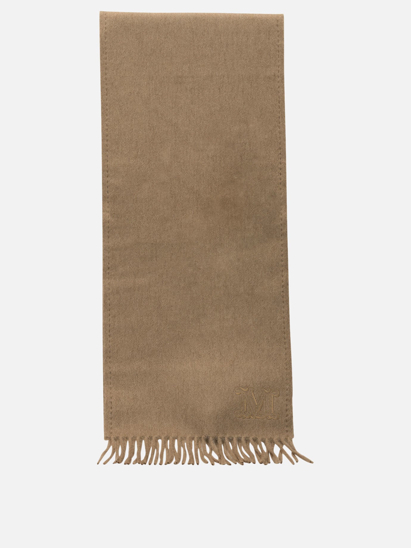 Fringed scarves 100% camel  Brown - Max Mara Women | PDP | VIETTI Online Store | thumbnail