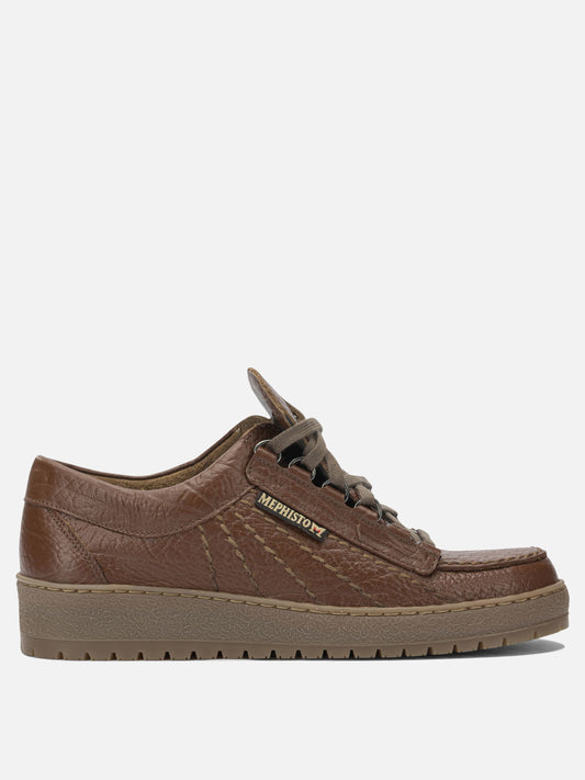 Low top sneakers 100% leather - 100% rubber  Brown - Mephisto Men | PDP | VIETTI Online Store 
