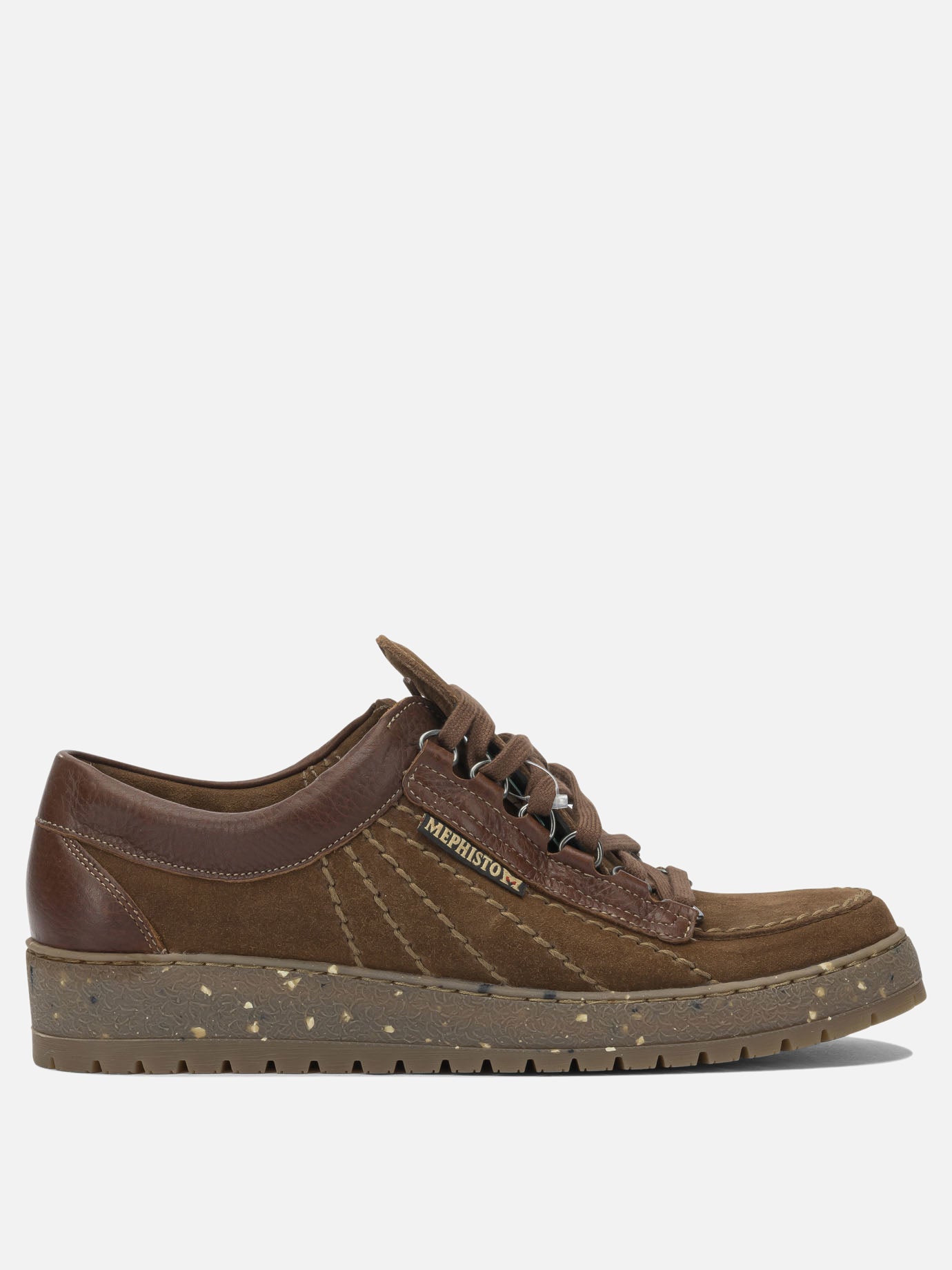 Low top sneakers 100% leather - 100% rubber  Brown - Mephisto Men | PDP | VIETTI Online Store | thumbnail