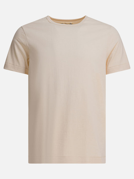 Crewneck t-shirts Solid colour  Beige - Merz b. Schwanen Men | PLP | VIETTI Online Store 
