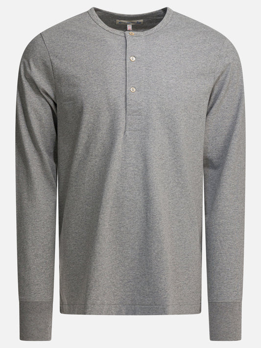 Henley t-shirts Solid colour  Grey - Merz b. Schwanen Men | PLP | VIETTI Online Store 
