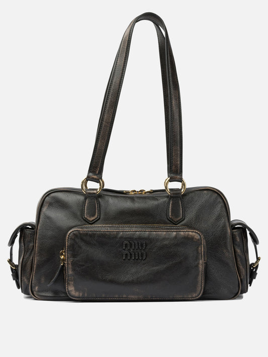 Medium bags 100% lamb leather  Brown - Miu Miu Women | PDP | VIETTI Online Store 
