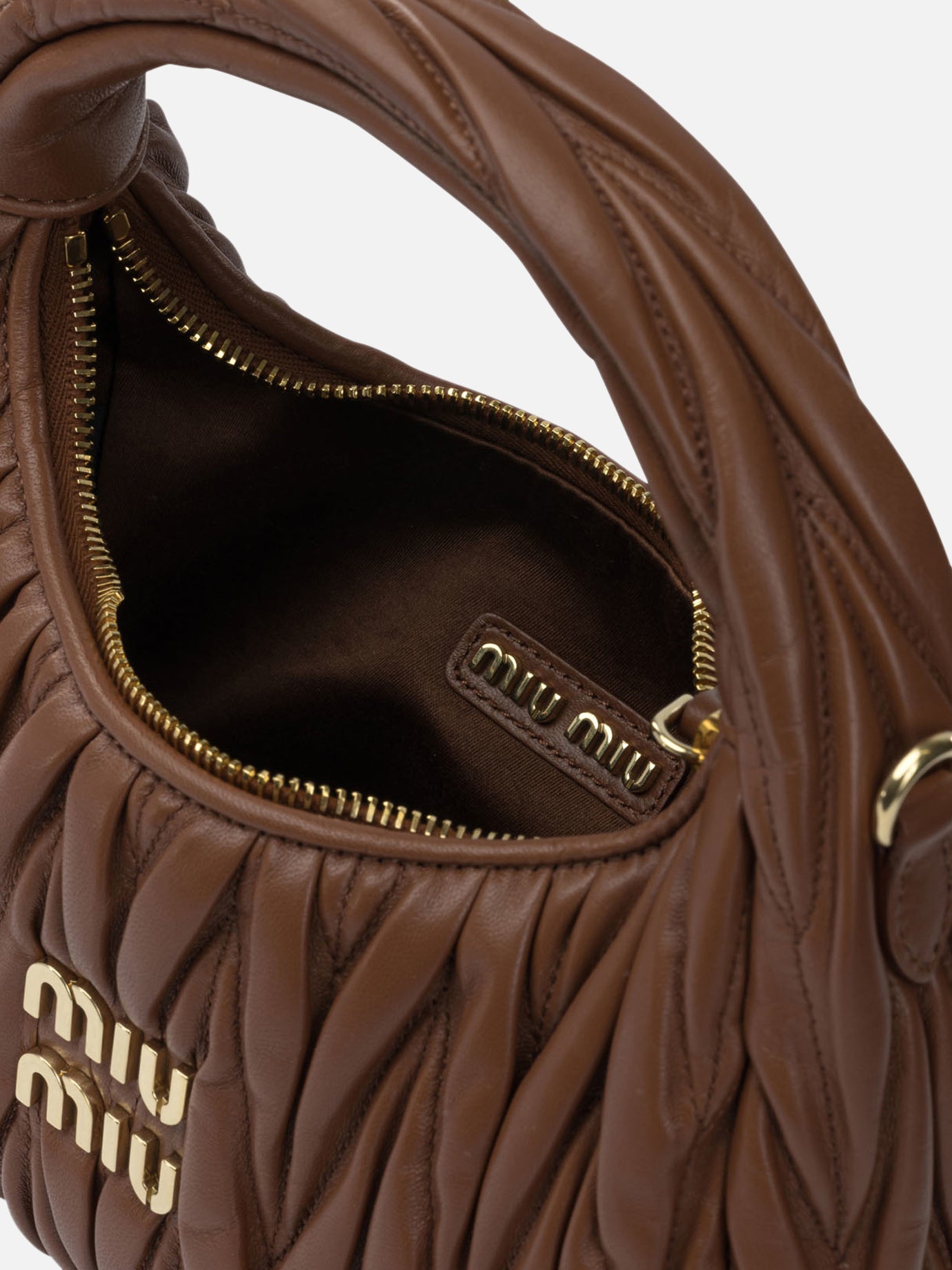 Small bags Logo  Brown - Miu Miu Women | PDP | VIETTI Online Store | Zoom-Modal_5
