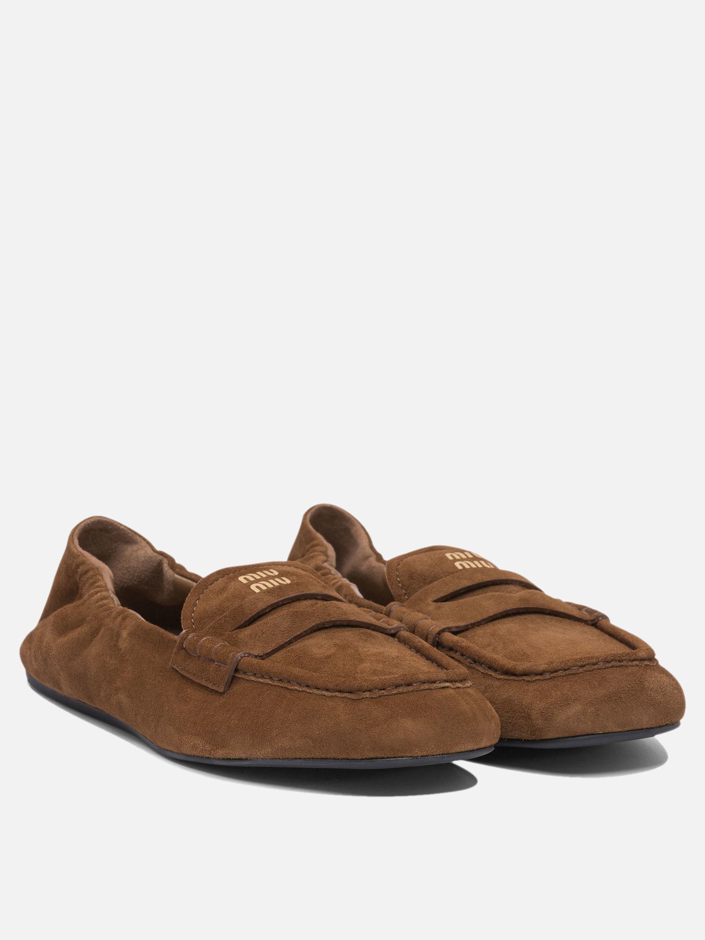 Loafers 100% lamb leather - 100% rubber  Brown - Miu Miu Women | PDP | VIETTI Online Store | Zoom-Modal_2
