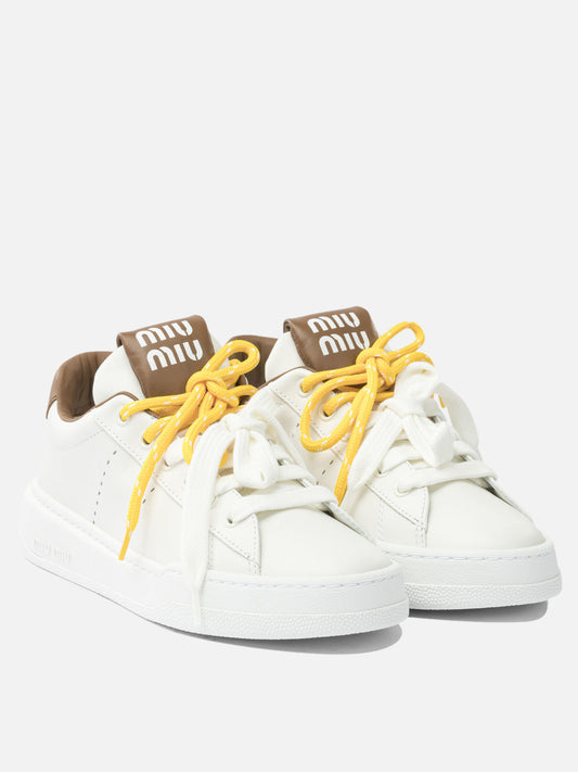 Low top sneakers 100% calf leather  White - Miu Miu Women | PLP | VIETTI Online Store | 2
