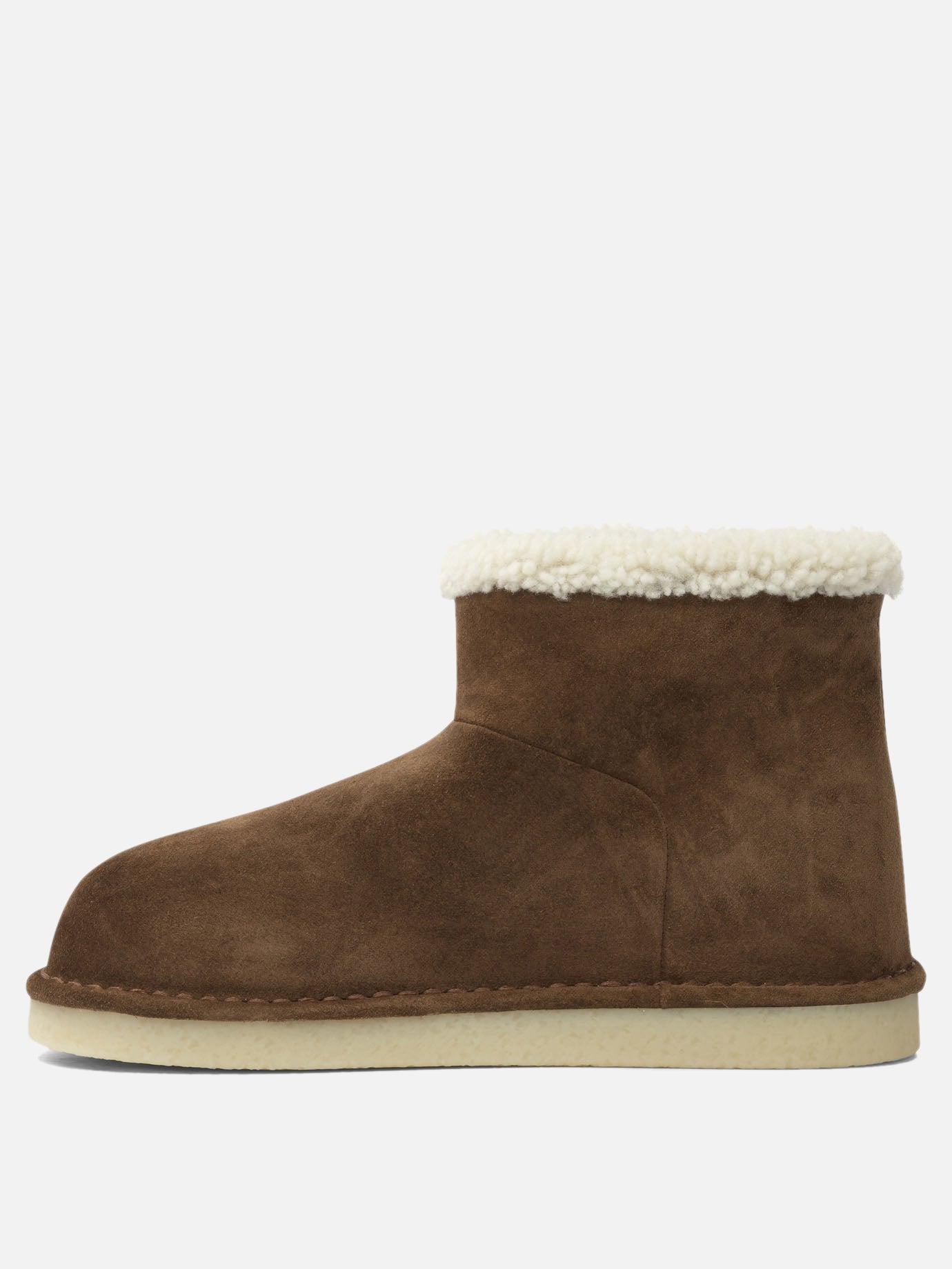 Pull-on boots 100% calf leather - 100% ovis aries  Brown - Miu Miu Women | PDP | VIETTI Online Store | Zoom-Modal_3
