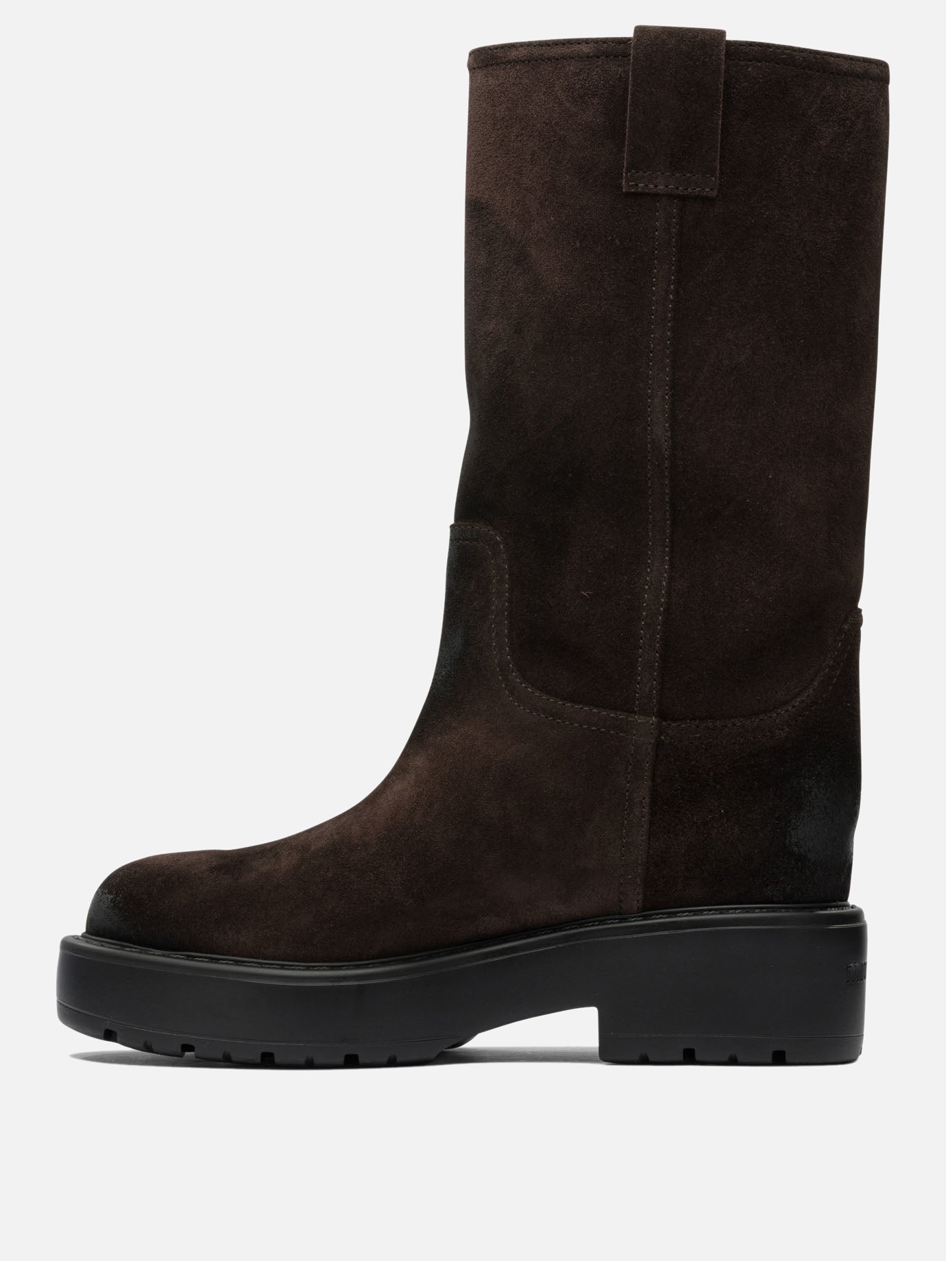 Pull-on boots 100% calf leather - 100% rubber  Brown - Miu Miu Women | PDP | VIETTI Online Store | thumbnail_3