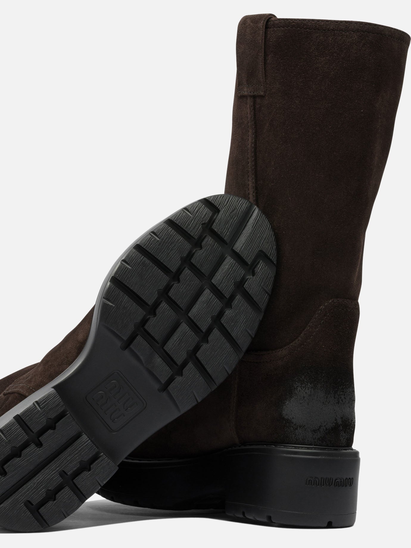 Pull-on boots 100% calf leather - 100% rubber  Brown - Miu Miu Women | PDP | VIETTI Online Store | Zoom-Modal_5
