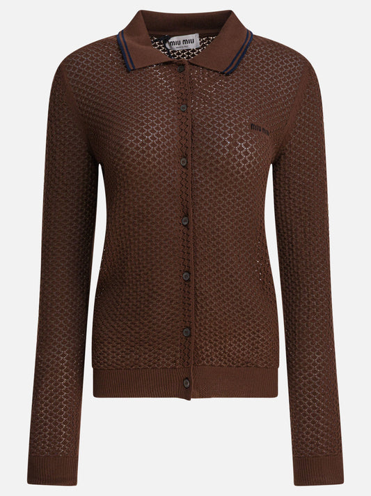 Cardigans Logo  Brown - Miu Miu Women | PLP | VIETTI Online Store 
