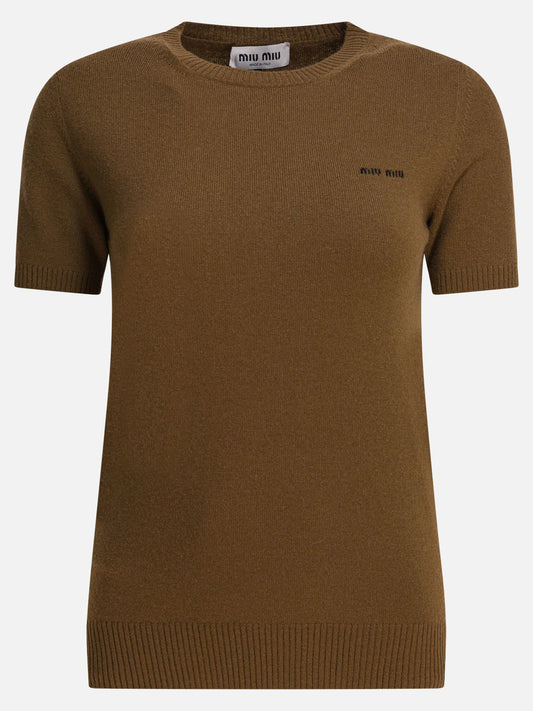 Crewneck sweaters Logo  Brown - Miu Miu Women | PLP | VIETTI Online Store 
